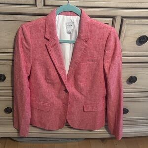 J. Crew Women's Pink Textured Blazer